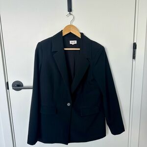 Open Edit Black Single-Button Blazer – Women’s Medium